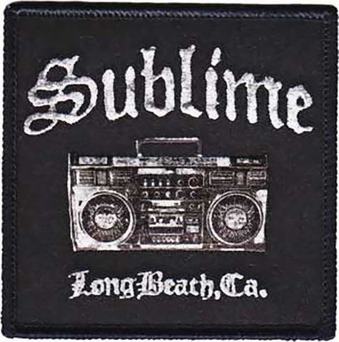 Sublime Iron-On Patch Boom Box Logo