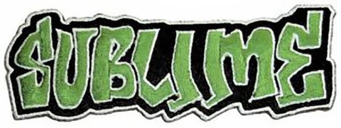 Sublime Iron-On Patch Green Graffiti Logo 