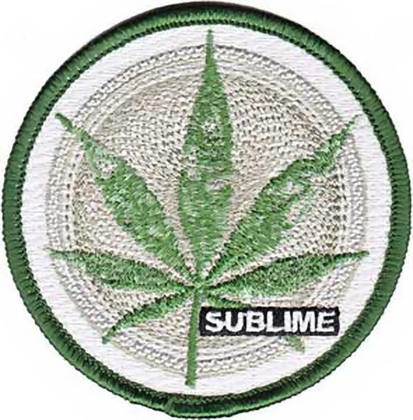 Sublime Iron-On Patch Round Leaf Logo