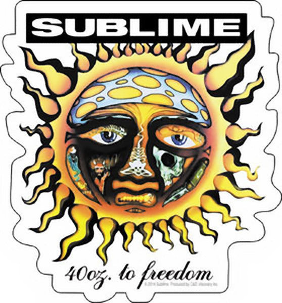 Sublime Vinyl Sticker 40 Oz To Freedom Sun Logo