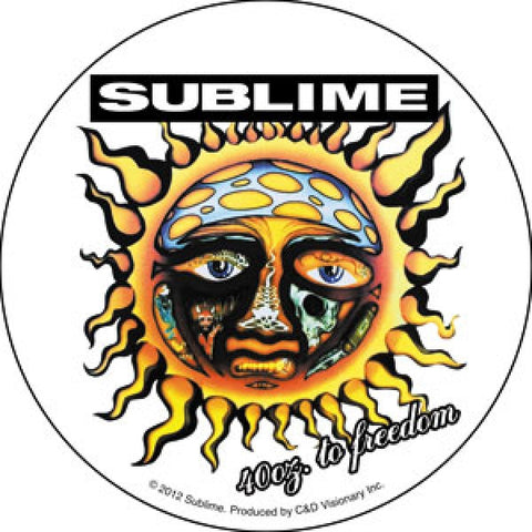 Sublime Vinyl Sticker Round Freedom Sun Logo