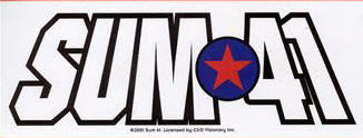 Sum 41 Vinyl Sticker Star Letters Logo
