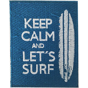 Surfing Iron-On Patch Keep Calm And Let's Surf