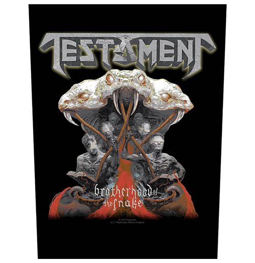 Testament Sew On Canvas Back Patch Brotherhood Of The Snake
