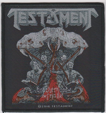 Testament Sew On Patch Brotherhood Of The Snake