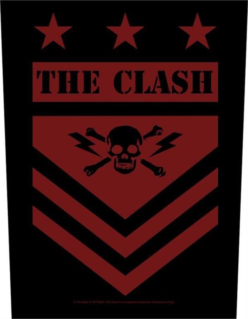 The Clash Sew On Canvas Back Patch Military Shield Logo