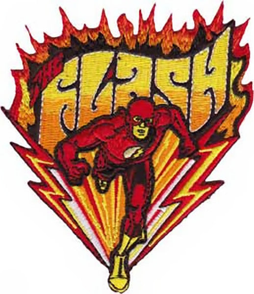 The Flash Iron-On Patch Flames Logo