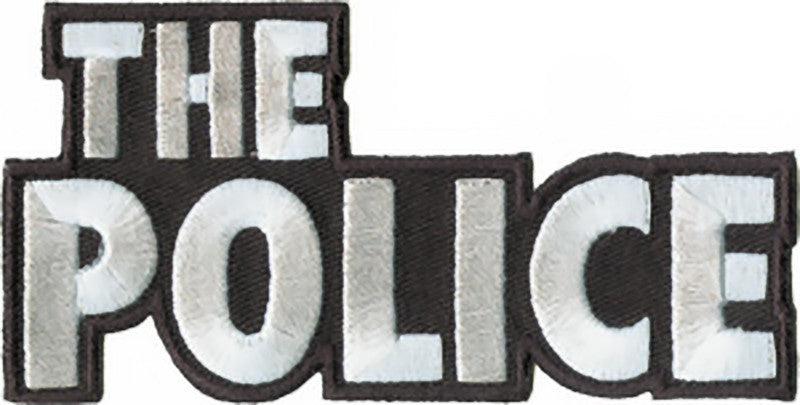 The Police Iron-On Patch Letters Logo 