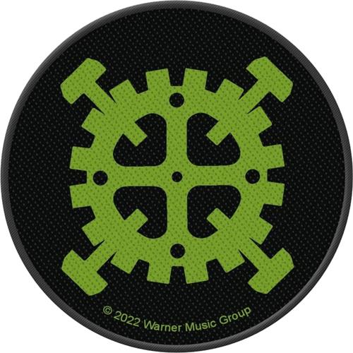 Type O Negative Sew On Patch Round Green Gear Logo