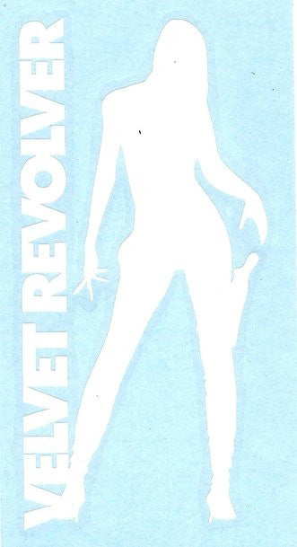 Velvet Revolver Vinyl Cut Sticker White Silhouette Logo