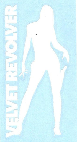 Velvet Revolver Vinyl Cut Sticker White Silhouette Logo