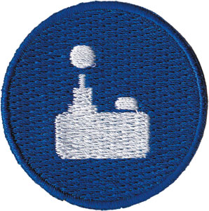 Video Games Iron-On Patch Round Joystick