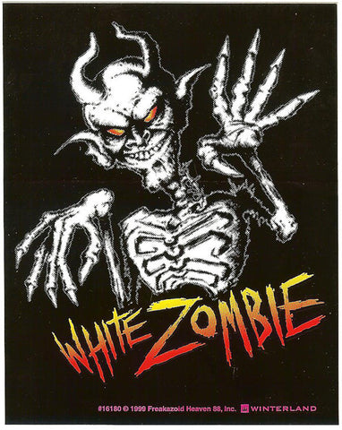 White Zombie Vinyl Sticker Chupacabras Logo 