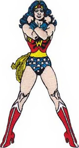 Wonder Woman Iron-On Patch Figure Standing