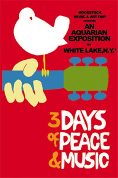 Woodstock Magnet Dove Guitar Peace Music Logo